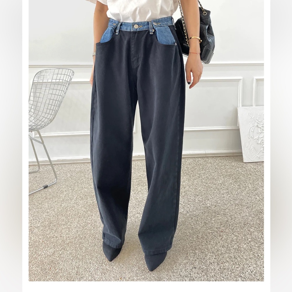 Frankie Shop two tone jeans